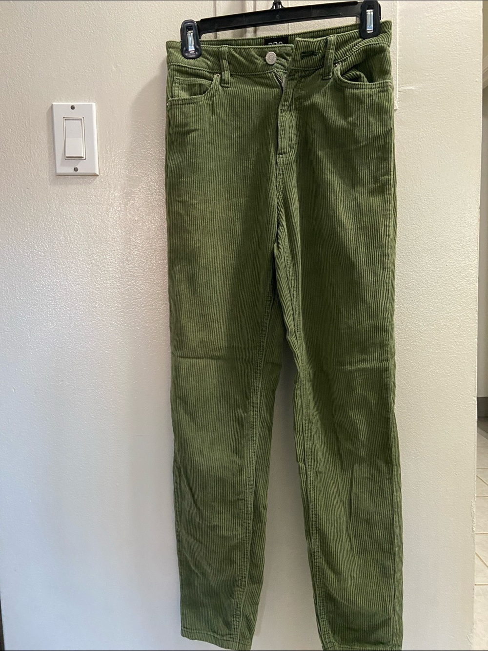 BDG Olive Green Corduroy Skinny Jeans